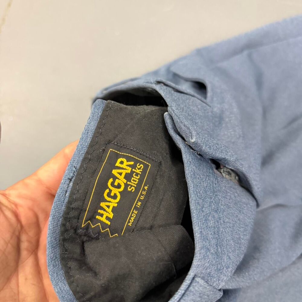 Haggar Men's Blue and Navy Trousers - Picture 3 of 4